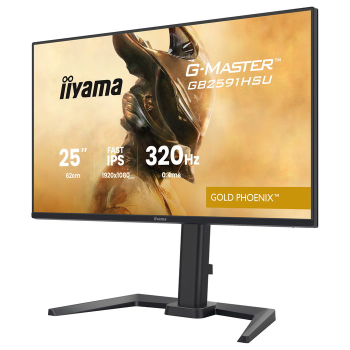 iiyama G-MASTER Gold Phoenix GB2591HSU-B1 Gaming Monitor 24.5" FHD 1920x1080 Fast IPS 320Hz 0.4ms HDR10 G-SYNC AMD FreeSync Negro