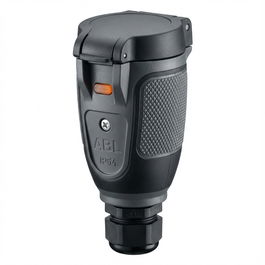 ABL 100000105 Conector de Acoplamiento Profesional SCHUKO IP54, Negro, Tipo 1, Elamid-2K