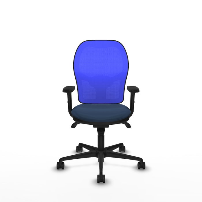 PIQUERAS Y CRESPO Silla de oficina Jorquera con mecanismo Sincro, azul marino y azul