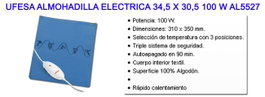 UFESA FINSTOCK AL5527 Almohadilla Eléctrica 100W 34,5x30,5 cm