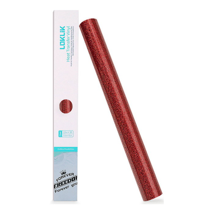 LOKLiK Europe Plotterfolie Glitzer Rojo - 30,5 x 90 cm