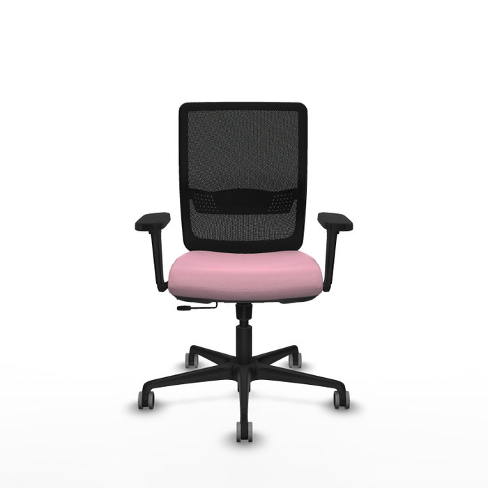 PIQUERAS Y CRESPO Silla de oficina Haches con mecanismo Sincro/Traslack, Rosa y Negro PIQUERAS Y CRESPO Silla de oficina Haches con mecanismo Sincro/Traslack, Rosa y Negro