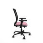 PIQUERAS Y CRESPO Silla de oficina Haches con mecanismo Sincro/Traslack, Rosa y Negro