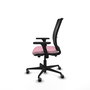PIQUERAS Y CRESPO Silla de oficina Haches con mecanismo Sincro/Traslack, Rosa y Negro
