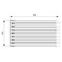 HERRAJES ALK Rejilla de ventilación para horno negro para módulos de 900 mm