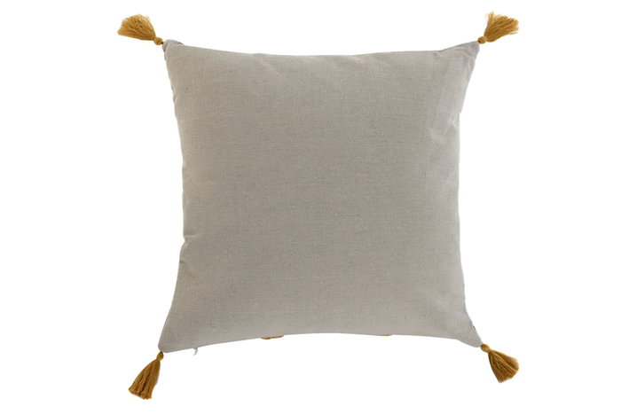 DKD Home Decor Cojín de Algodón Multicolor con Aplicaciones DKD Home Decor Cojín de Algodón Multicolor con Aplicaciones