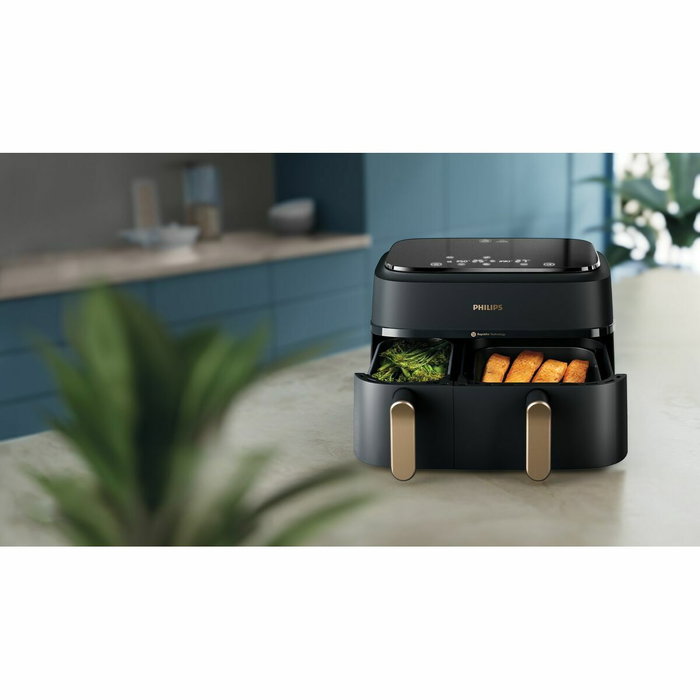 Philips NA352/04 Freidora sin aceite 9L Doble cesta Negra Philips NA352/04 Freidora sin aceite 9L Doble cesta Negra