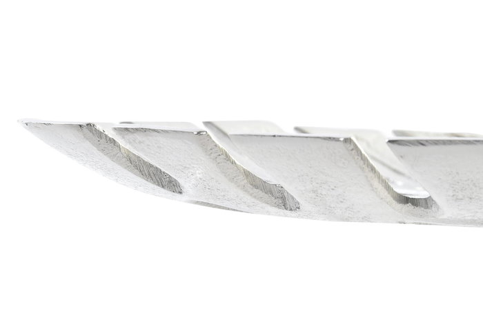 DKD Home Decor Centro de Mesa Moderno Plateado Aluminio 28 x 3 x 38.5 cm