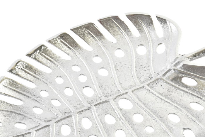 DKD Home Decor Centro de Mesa Moderno Plateado Aluminio 28 x 3 x 38.5 cm