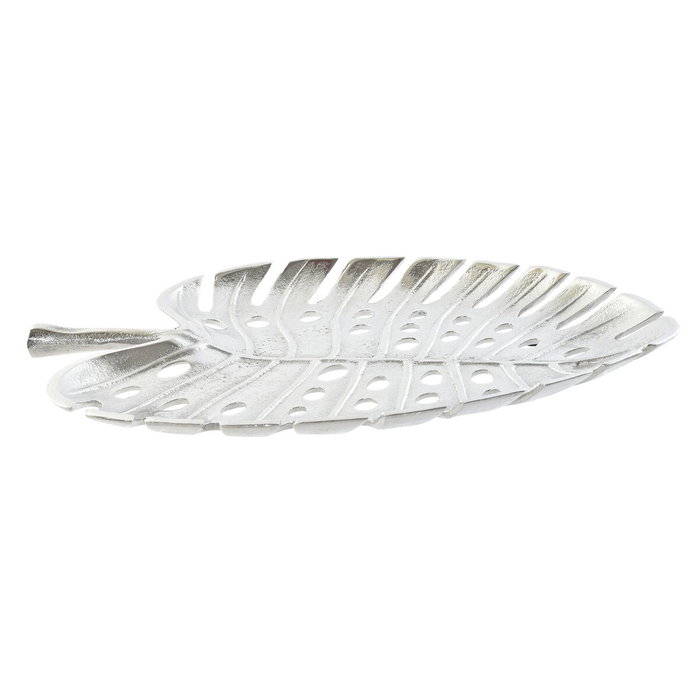 DKD Home Decor Centro de Mesa de Aluminio Hoja Plateado