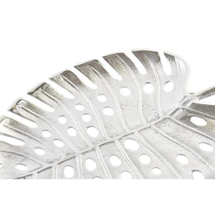 DKD Home Decor Centro de Mesa de Aluminio Hoja Plateado