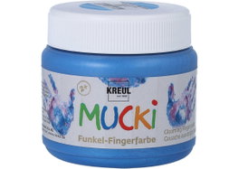 Kreul Pintura de dedos MUCKI brillante azul 150ml