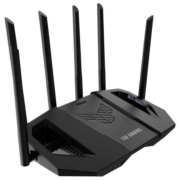 ASUS TUF Gaming BE6500 WiFi 7 Router, Dualband, 6 Antenas Externas, 3x LAN 2.5G, 1x WAN 2.5G