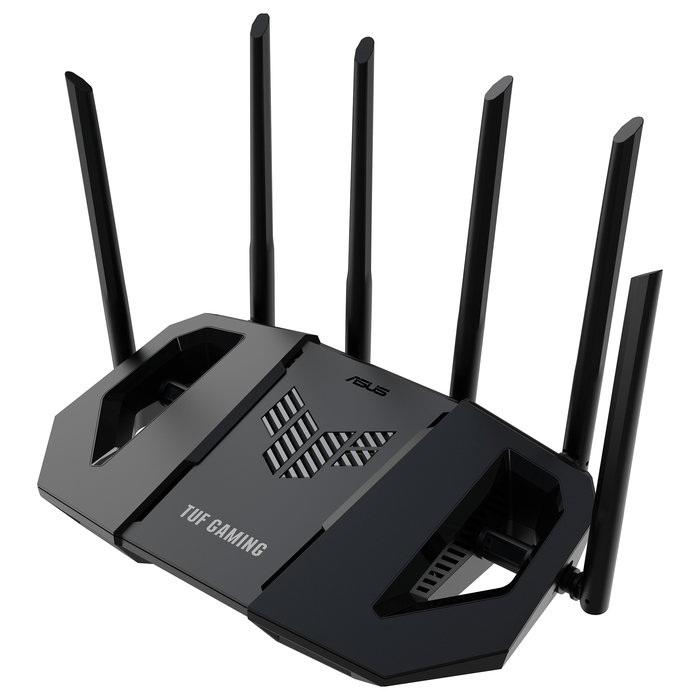 ASUS TUF Gaming BE6500 WiFi 7 Router, Dualband, 6 Antenas Externas, 3x LAN 2.5G, 1x WAN 2.5G