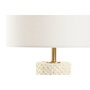 DKD Home Decor Lámpara de Sobremesa Latón Hueso Blanco