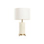 DKD Home Decor Lámpara de Sobremesa Latón Hueso Blanco