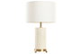 DKD Home Decor Lampara Sobremesa India lamps 1c25 Blanco 36 x 46 x 36 cm