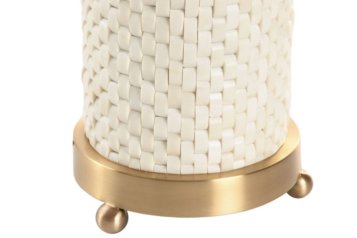 DKD Home Decor Lampara Sobremesa India lamps 1c25 Blanco 36 x 46 x 36 cm DKD Home Decor Lampara Sobremesa India lamps 1c25 Blanco 36 x 46 x 36 cm