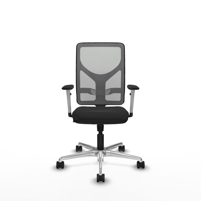 PIQUERAS Y CRESPO Silla de oficina Motilla con mecanismo Sincro, Negro y Gris