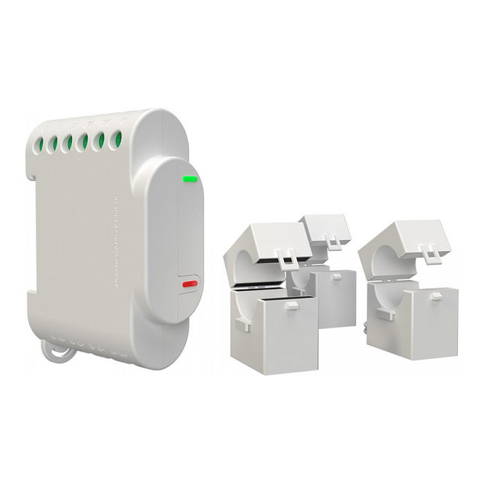 Shelly 3EM Relé WiFi Medidor de Potencia Trifásico 3x120A con Función de Medición y Klemmen para Montaje en DIN