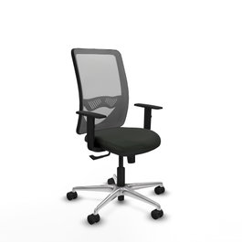 PIQUERAS Y CRESPO Silla de oficina Zulema con mecanismo Sincro, Negro y Gris