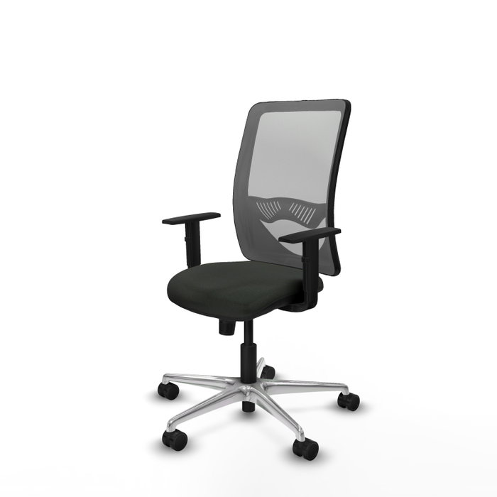 PIQUERAS Y CRESPO Silla de oficina Zulema con mecanismo Sincro, Negro y Gris