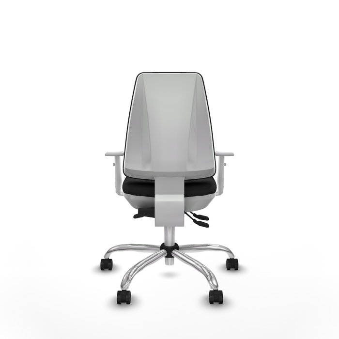 PIQUERAS Y CRESPO Silla de oficina Elche con mecanismo Asincro, Negro y Reposabrazos Blancos PIQUERAS Y CRESPO Silla de oficina Elche con mecanismo Asincro, Negro y Reposabrazos Blancos