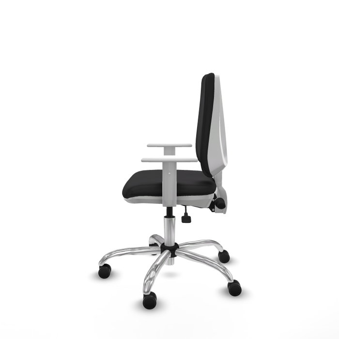 PIQUERAS Y CRESPO Silla de oficina Elche con mecanismo Asincro, Negro y Reposabrazos Blancos PIQUERAS Y CRESPO Silla de oficina Elche con mecanismo Asincro, Negro y Reposabrazos Blancos
