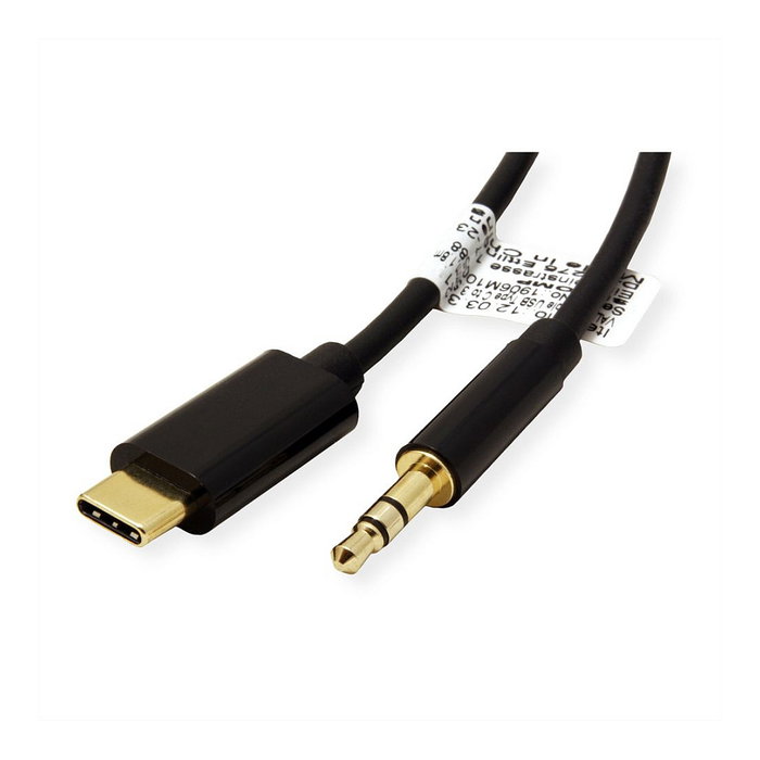 ROLINE Cable Adaptador USB-C a 3,5 mm 3m Negro