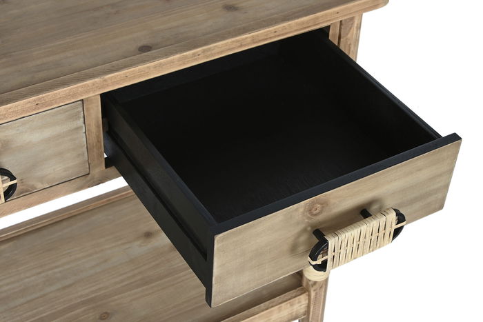 DKD Home Decor Consola Natural Abeto Cuerda 40 x 79.5 x 110 cm