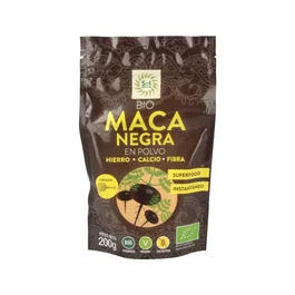 Solnatural Maca Negra en Polvo Ecológica - 200g - Bio - Vegano - Polvo de Maca Negra de Agricultura Ecológica