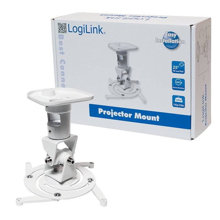 LogiLink Soporte de Techo Universal 15KG Blanco LogiLink Soporte de Techo Universal 15KG Blanco