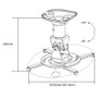 LogiLink Soporte de Techo Universal 15KG Blanco