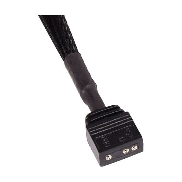 Alphacool Cable de extensión aRGB 3-pin a 3-pin con funda, 15 cm Alphacool Cable de extensión aRGB 3-pin a 3-pin con funda, 15 cm