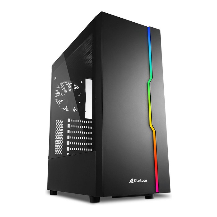 SHARKOON Midi Sharkoon RGB Slider MDT - Torre Midi ATX Gaming RGB Negra con Panel de Cristal Templado, USB 3.2, Gestión de Cables y Ventilador Trasero 120mm SHARKOON Midi Sharkoon RGB Slider MDT - Torre Midi ATX Gaming RGB Negra con Panel de Cristal Templado, USB 3.2, Gestión de Cables y Ventilador Trasero 120mm