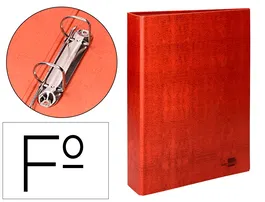 Liderpapel Carpeta 2 Anillas 40mm Mixtas Folio Cartón Cuero Compresor Plástico Resistente