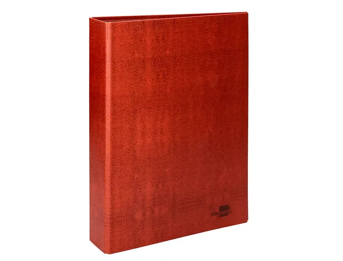 Liderpapel Carpeta 2 Anillas 40mm Mixtas Folio Cartón Cuero Compresor Plástico Resistente