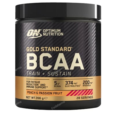 OPTIMUM NUTRITION Gold Standard Bcaa Train+Sustain 266g Sabor Melocotón OPTIMUM NUTRITION Gold Standard Bcaa Train+Sustain 266g Sabor Melocotón