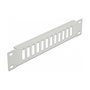 DeLOCK Panel de conexión de fibra óptica 10" 12 Puertos SC Duplex/LC Quad 1U Gris para montaje en rack | 44 x 254 x 10 mm