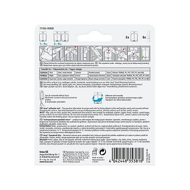 Tesa Gancho Universal para Interior Blanco con Tira Adhesiva