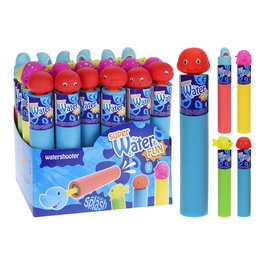 Basics - Pistola de Agua para Niños Extensible 30 a 47 cm, Alcance 5-6 m, Material ABS y Espuma, Modelos Variados