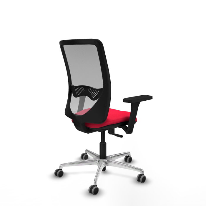 PIQUERAS Y CRESPO Silla de oficina Zulema con mecanismo Sincro Rojo/Gris