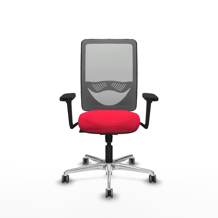 PIQUERAS Y CRESPO Silla de oficina Zulema con mecanismo Sincro Rojo/Gris