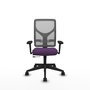 PIQUERAS Y CRESPO Silla de oficina Motilla con mecanismo Sincro/Traslack, Morado y Gris