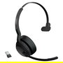 Jabra Evolve2 55 Link380a Auriculares Mono Bluetooth Inalambricos para Oficina Con Cancelacion de Ruido USB-C Certificados Microsoft Teams Zoom Negro