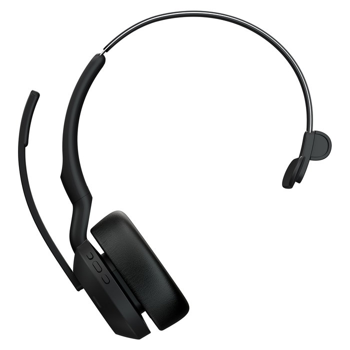 Jabra Evolve2 55 Link380a Auriculares Mono Bluetooth Inalambricos para Oficina Con Cancelacion de Ruido USB-C Certificados Microsoft Teams Zoom Negro