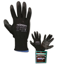 SIFER Guante Poliuretano Negro Nylon T=7 SIPUBLACK-HADES