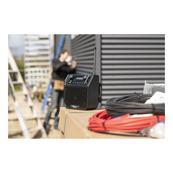 PerfectPro DABPRO Radio portátil digital DAB+ FM Bluetooth 4W Negro Baustellenradio