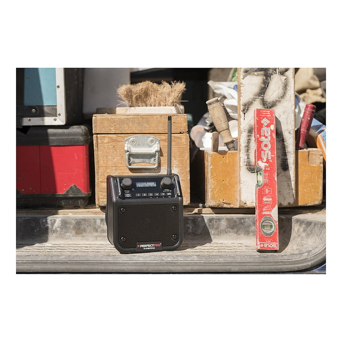 PerfectPro DABPRO Radio portátil digital DAB+ FM Bluetooth 4W Negro Baustellenradio