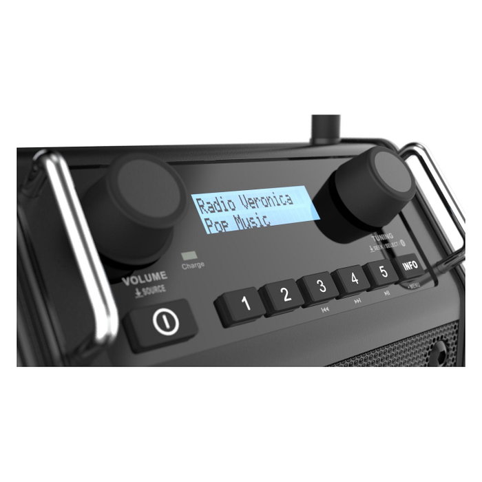 PerfectPro DABPRO Radio portátil digital DAB+ FM Bluetooth 4W Negro Baustellenradio